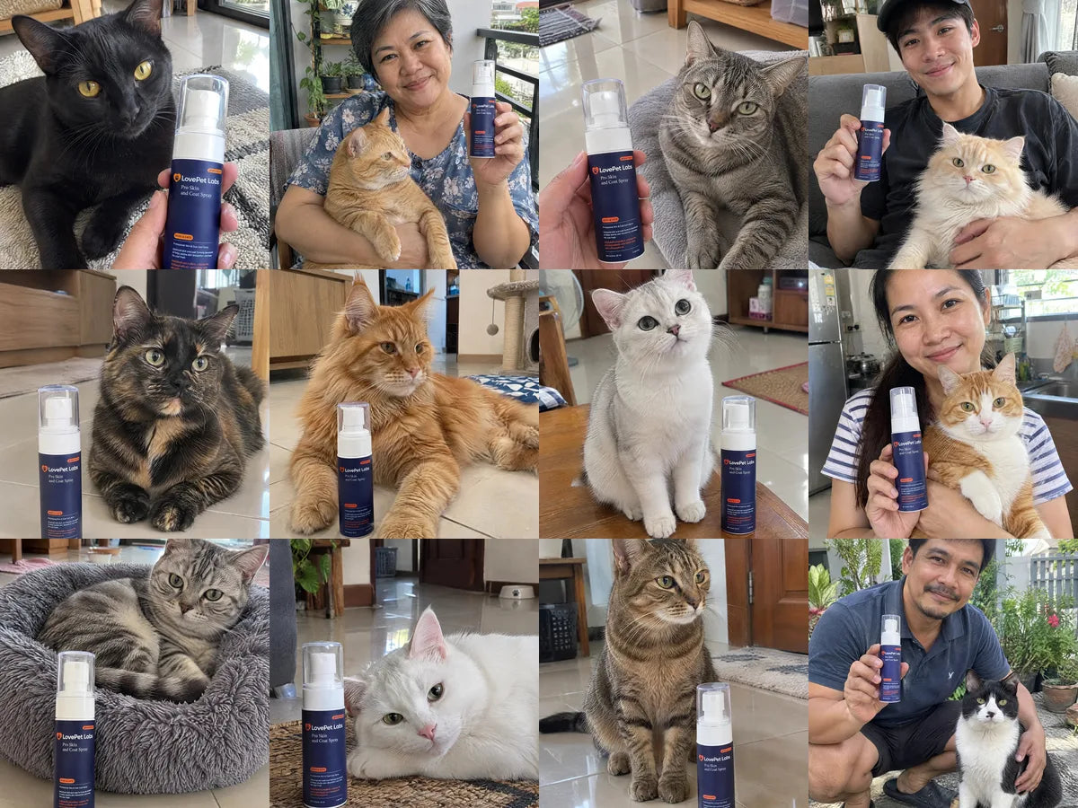 ลูกค้า LovePet Labs กับน้องแมว